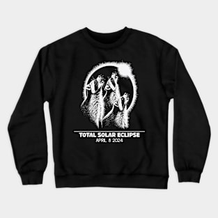 Raccoons Total solar eclipse 2024 Crewneck Sweatshirt